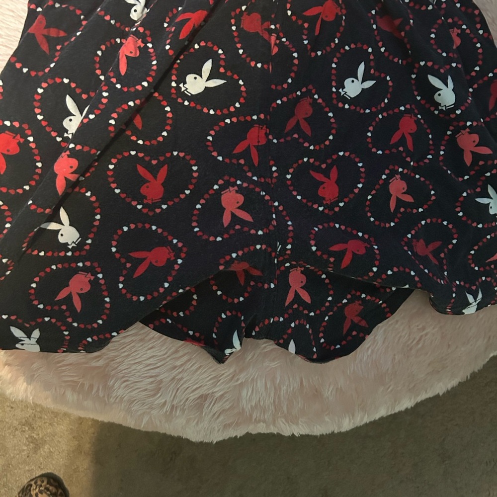 PLAYBOY Heart Pattern  boxer Shorts- Red, White, and Black